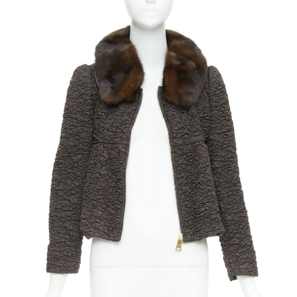 Prada 2010 Mink Fur Collar Jacket